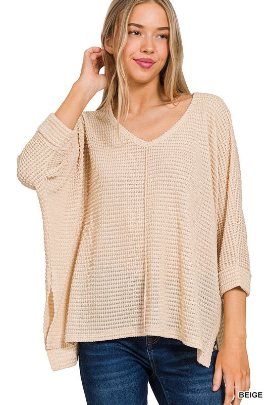 Waffle Knit Top