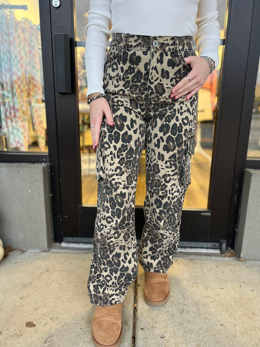 Cheetah Cargo Pants