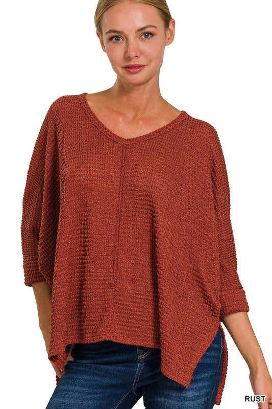 Waffle Knit Top