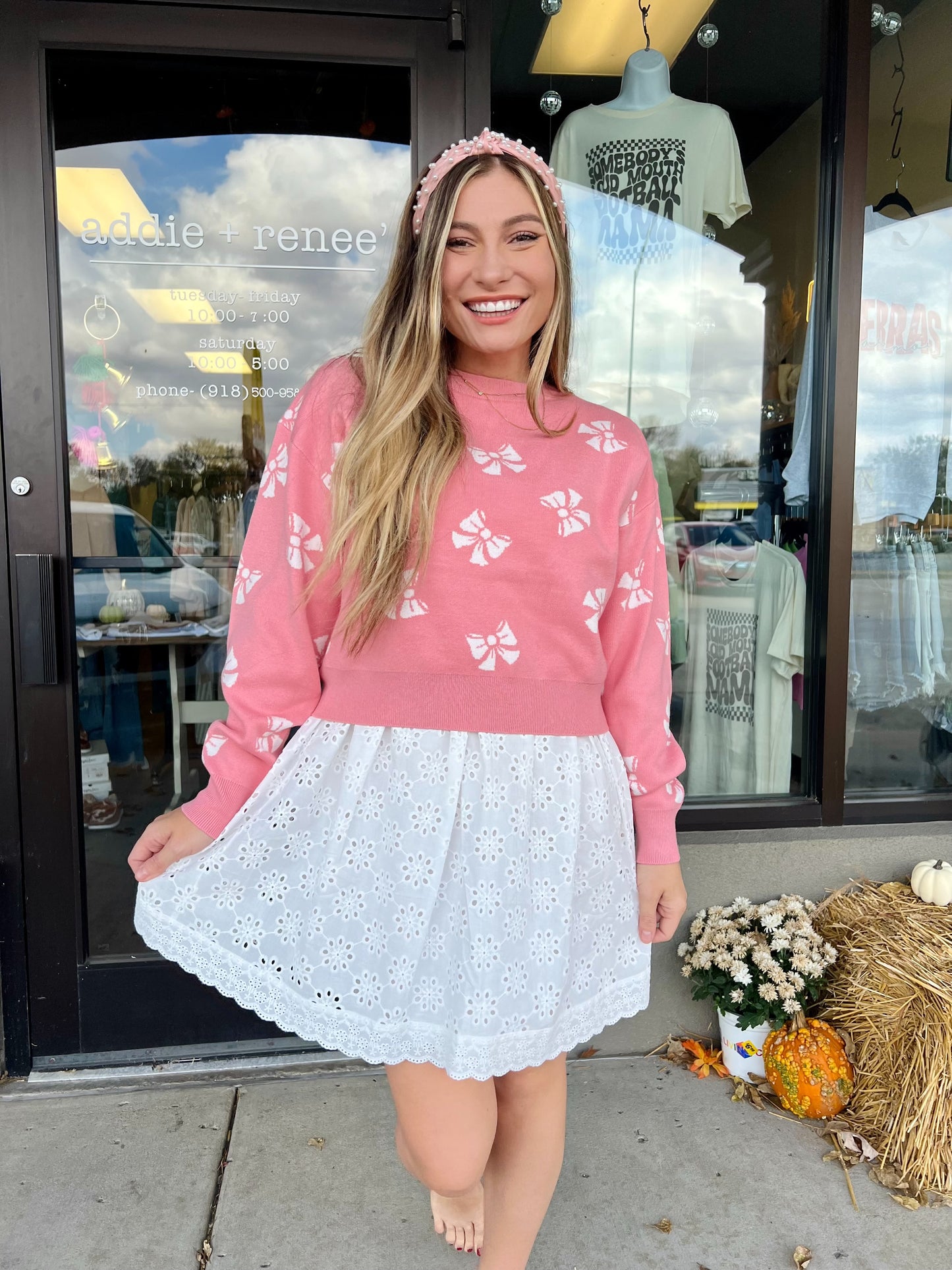 Pink Bow Sweater