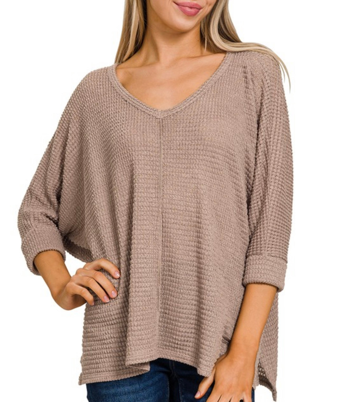 Waffle Knit Top