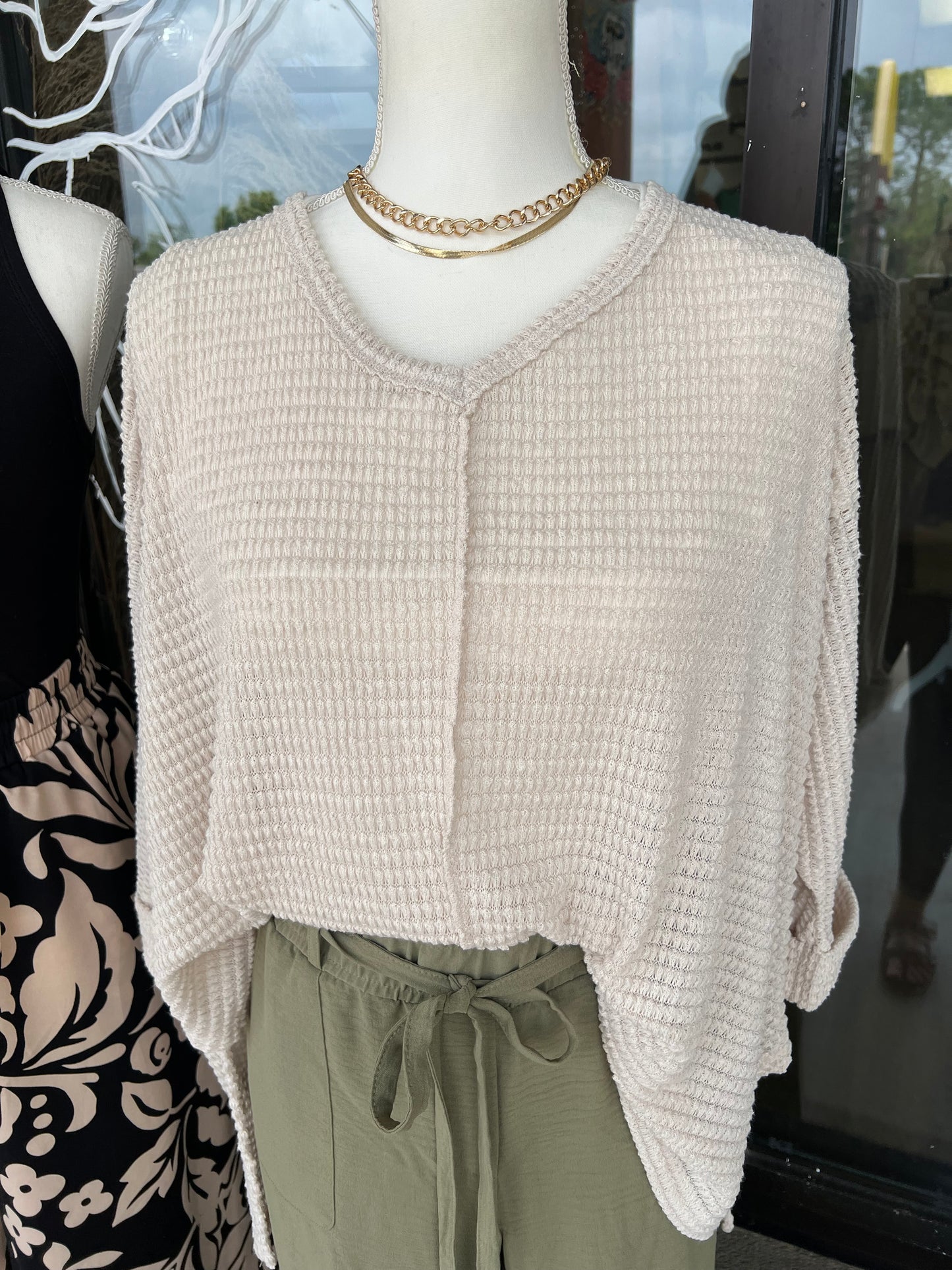 Waffle Knit Top