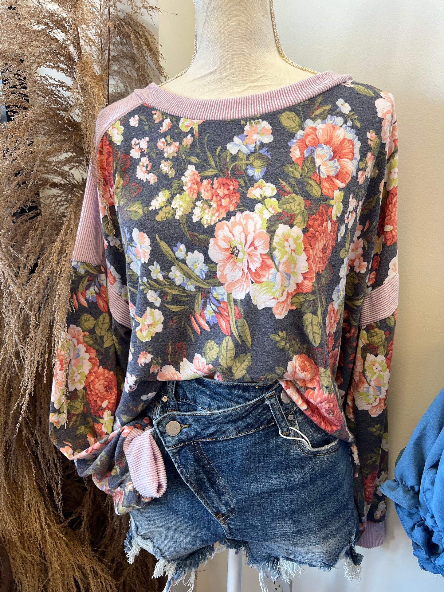 Open Back Floral Top