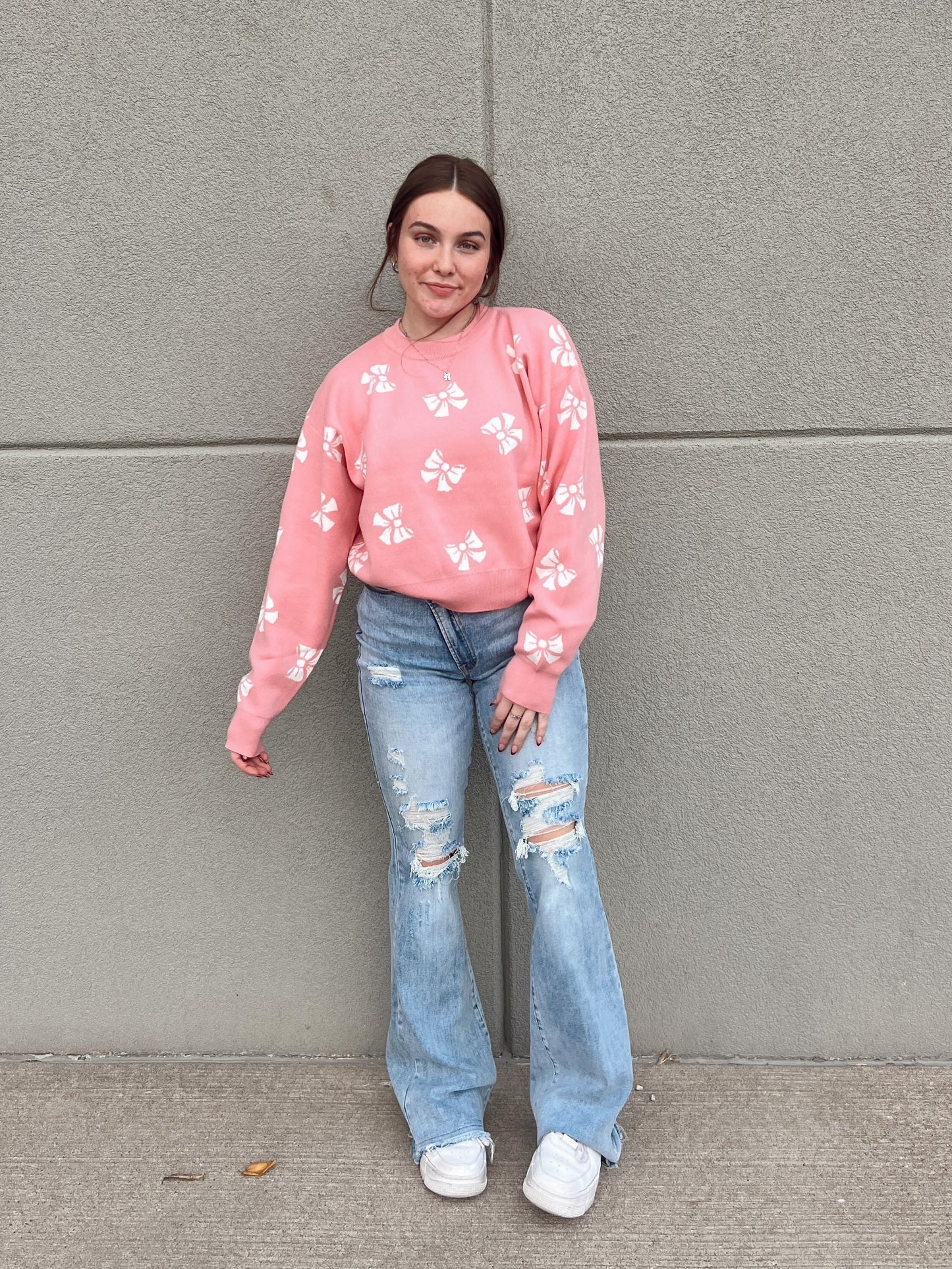 Pink Bow Sweater